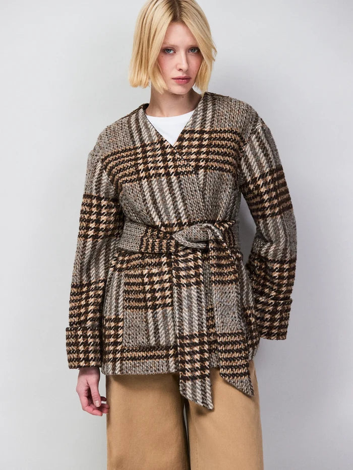 Petite Heritage Check Belted Jacket