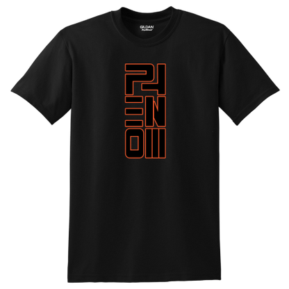 Phenom T-Shirt (Vertical) - Black/ Black/ Orange