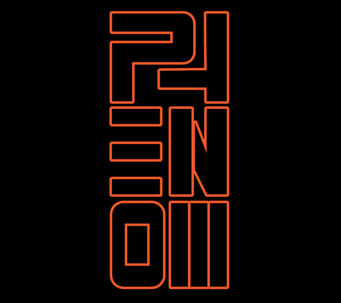 Phenom T-Shirt (Vertical) - Black/ Black/ Orange