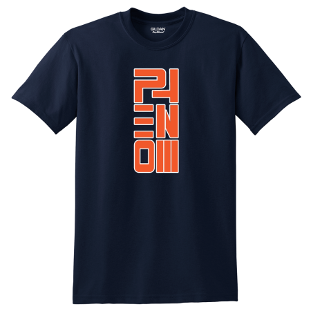Phenom T-Shirt (Vertical) - Navy/ Orange