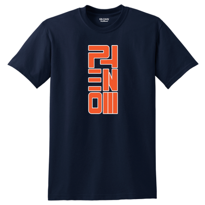 Phenom T-Shirt (Vertical) - Navy/ Orange