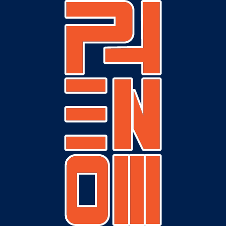 Phenom T-Shirt (Vertical) - Navy/ Orange