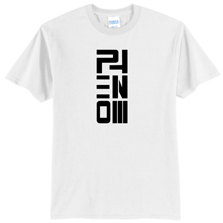 Phenom T-Shirt (Vertical) - White/ Black