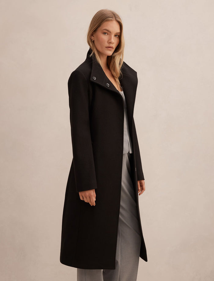 Phoebe Funnel Neck Coat Forever New