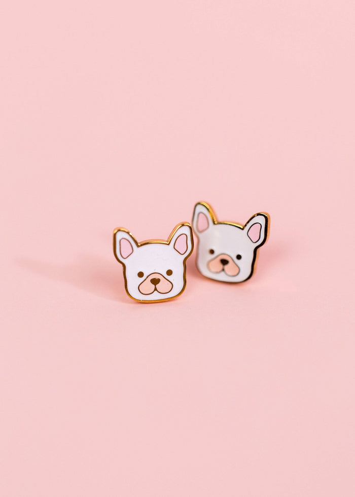 Pierced Co White Dog Studs