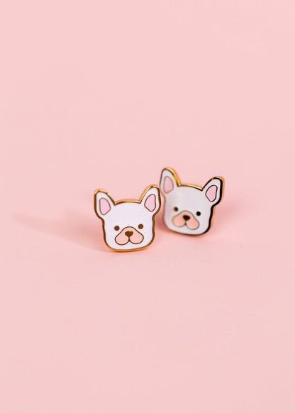 Pierced Co White Dog Studs
