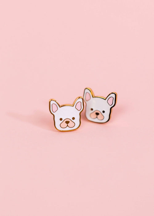 Pierced Co White Dog Studs