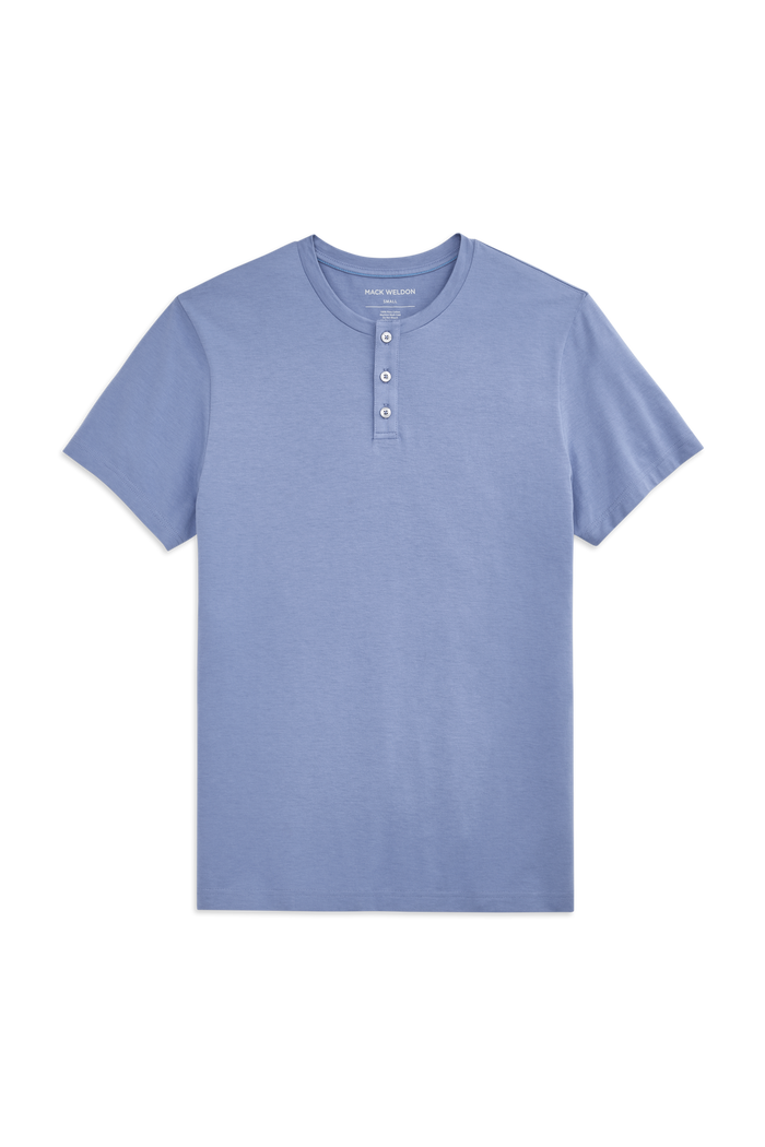 Desert Spring | Front view of Pima Short Sleeve Henley in Desert Spring