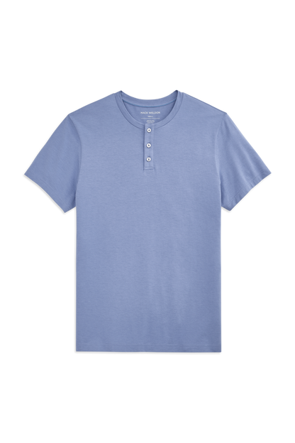 Desert Spring | Front view of Pima Short Sleeve Henley in Desert Spring