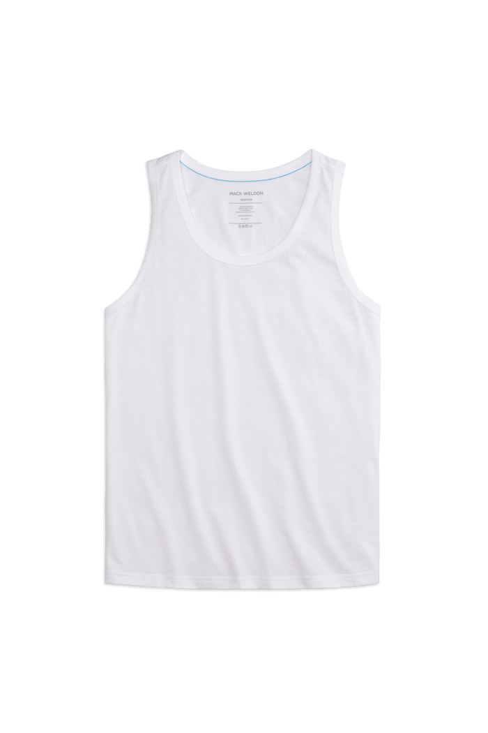 Front view of Pima Tank in Bright White