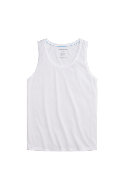 Front view of Pima Tank in Bright White