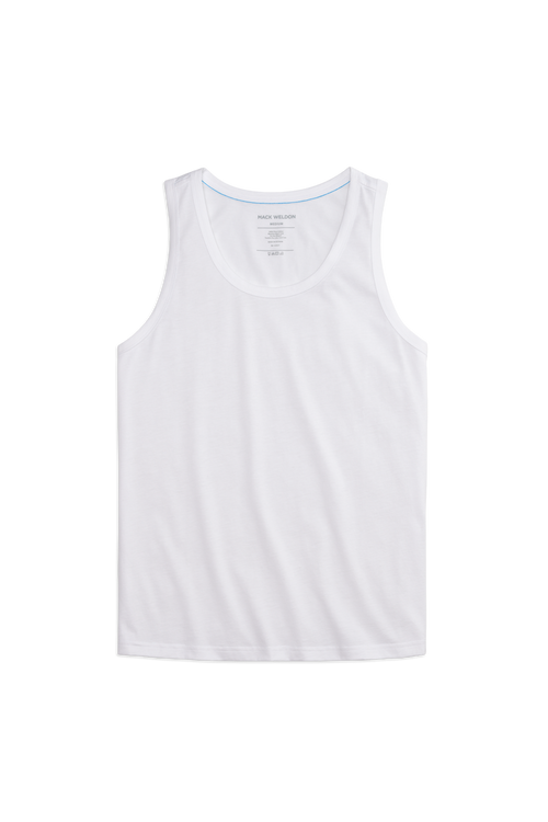 Front view of Pima Tank in Bright White
