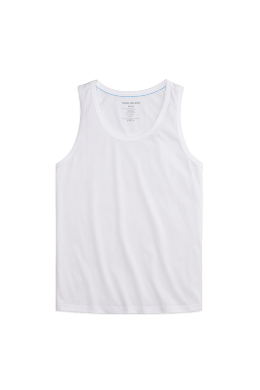 Front view of Pima Tank in Bright White