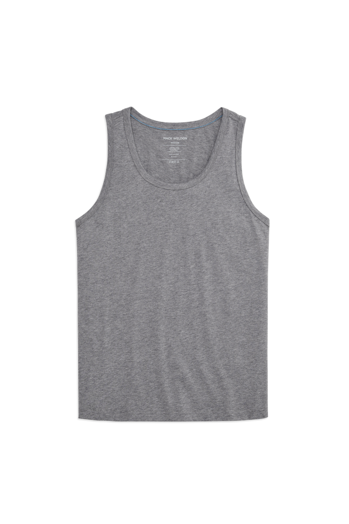 Front view of Pima Tank in Grey Heather