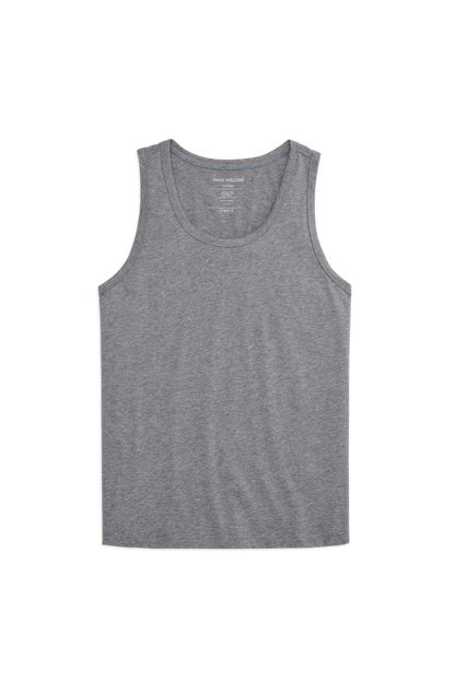 Front view of Pima Tank in Grey Heather