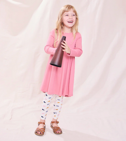 Pink Chicken Sunny Rib Dress in Dark Pink