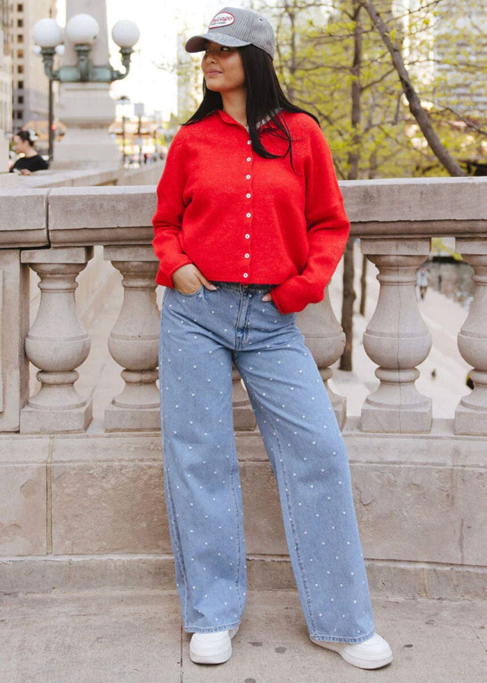 Piper Cardigan - Red