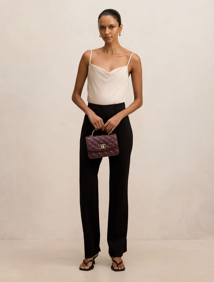Piper Petite Ponte Straight Leg Pants Forever New
