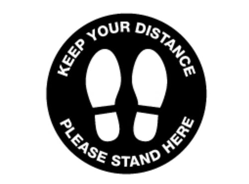 Please Stand Here Sign