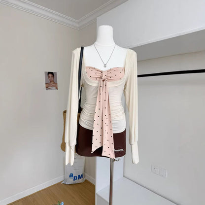 Polka Dot Darling Layered Top - Fashionnsio