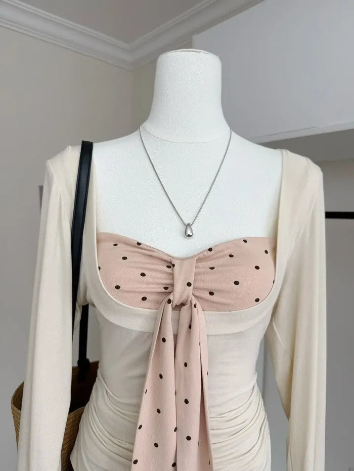 Polka Dot Darling Layered Top - Fashionnsio
