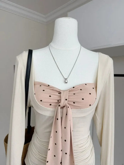 Polka Dot Darling Layered Top - Fashionnsio