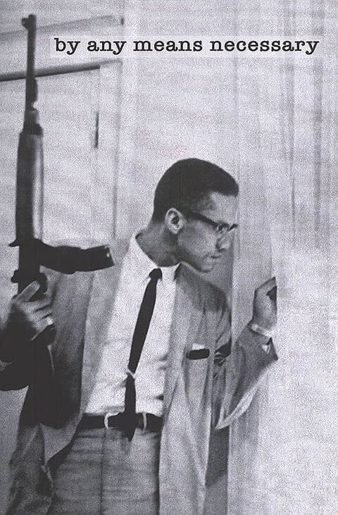 Poster, Malcom X By Any Means Necessary Art Not specified