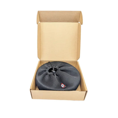 Primus Litech Frying Pan 21cm Small in its protective mesh sack in its packaging on a white background