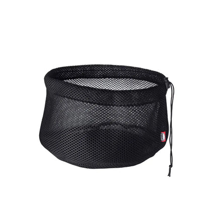 Black mesh storage bag with drawstring  for Primus Litech camp kettle on a white background