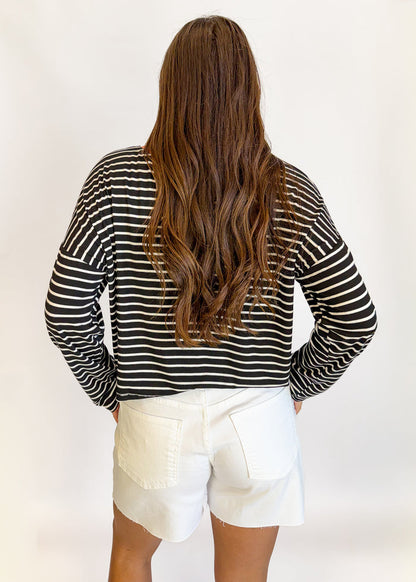 Project Social T Captain Striped Sweatshirt