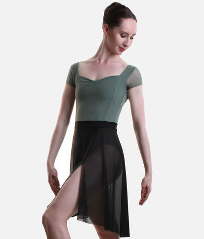 Pull-On Dance Skirt with Ruched Side Detail - 16107