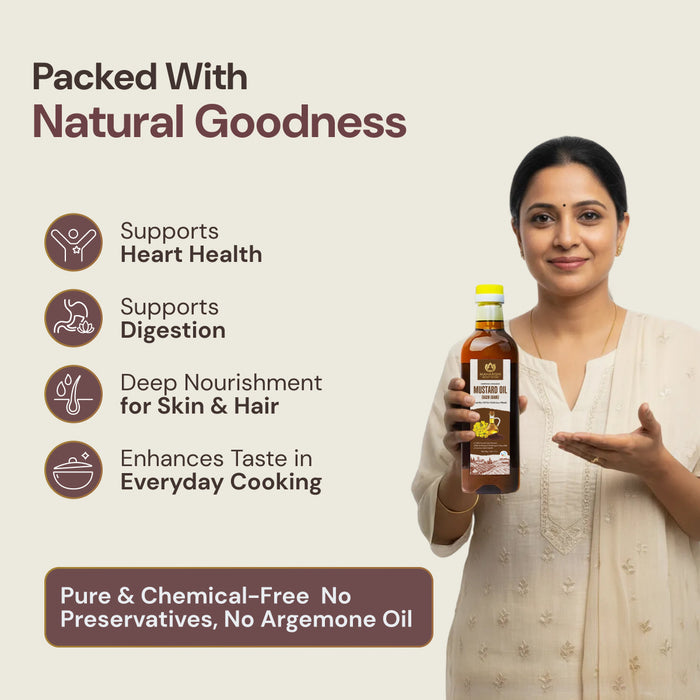 Pure Cold Pressed Mustard Oil | Supports Healthy Digestion