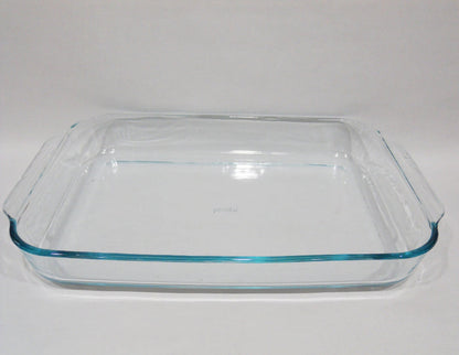 PYREX 4.5 Qt Rectangular Storage POPPY RED PLASTIC COVER 234-PC Tab Handle 15x10