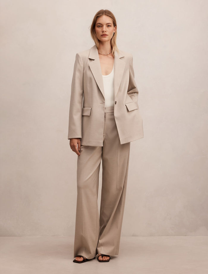 Rachel Relaxed Twill Blazer Forever New