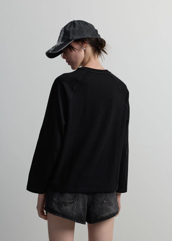 RAGLAN LONG-SLEEVE LOGO TEE
