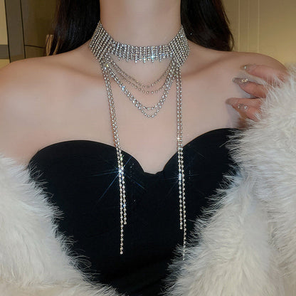 Rain Chandelier Diamond Necklace - Fashionnsio