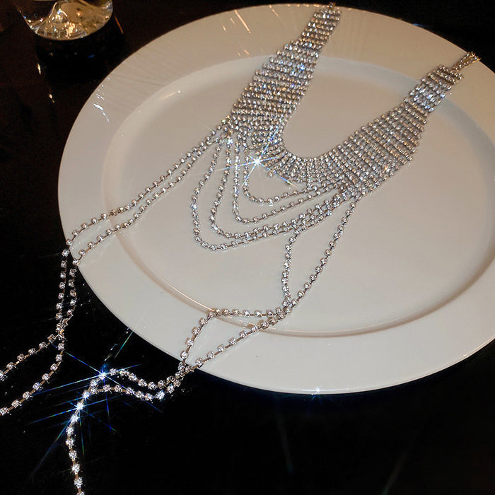 Rain Chandelier Diamond Necklace - Fashionnsio