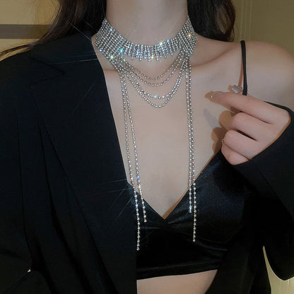 Rain Chandelier Diamond Necklace - Fashionnsio