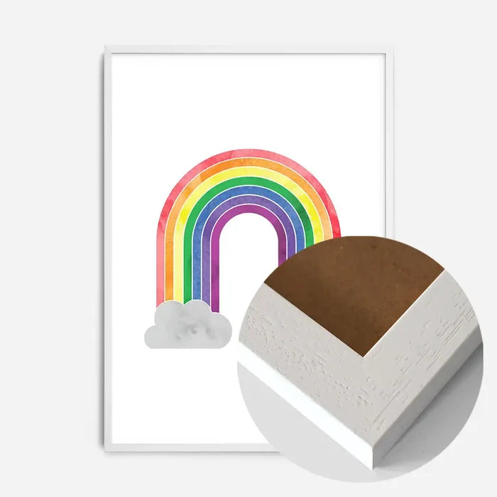 21x30cm | 8¼ x 11¾in / White Wood Frame