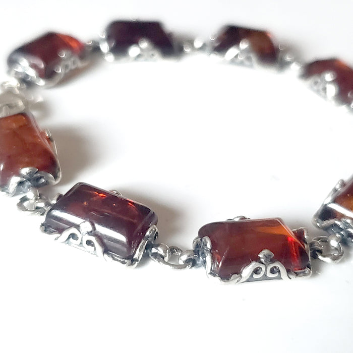 Rectangular Amber Bracelet