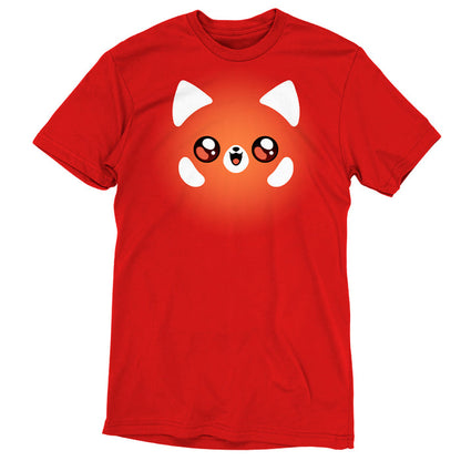 Premium Cotton T-shirt_TeeTurtle Red Panda  T-Shirt red apparel featuring a kawaii panda face.