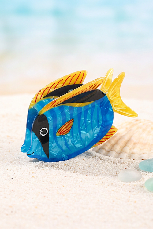 Reel It In Jumbo Vibrant Fish Hair Claws-A-Cute-Trendy-Shop-Womens-Boutique-Clothing-Store