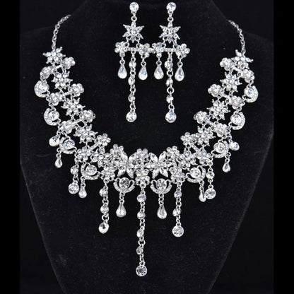 Rhinestone Tassel Jewellery Set - Fashionnsio