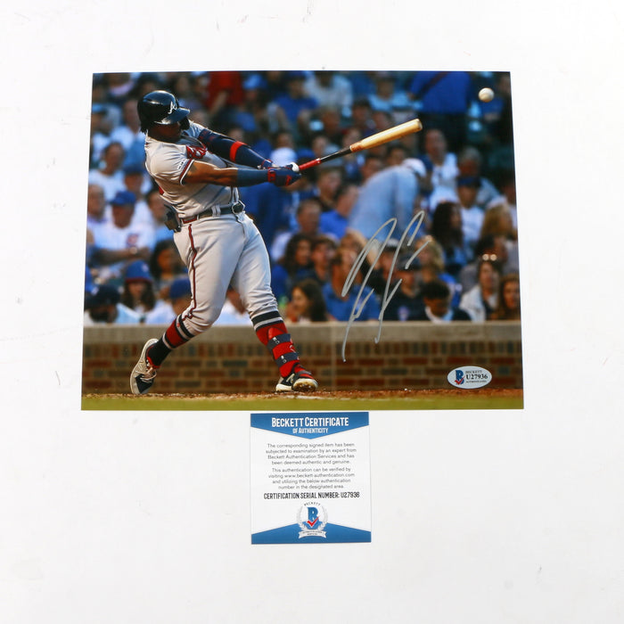 Ronald Acuna JR Signed 8x10 Atlanta Braves Beckett