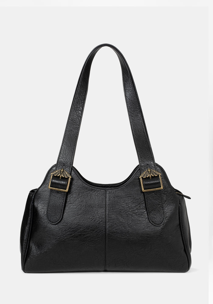 Rosamoth Buckle Shoulder Bag - Black