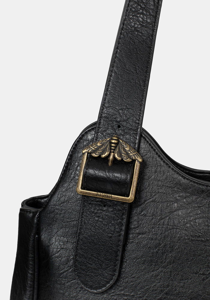 Rosamoth Buckle Shoulder Bag - Black