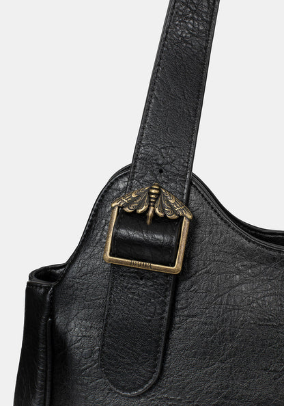 Rosamoth Buckle Shoulder Bag - Black