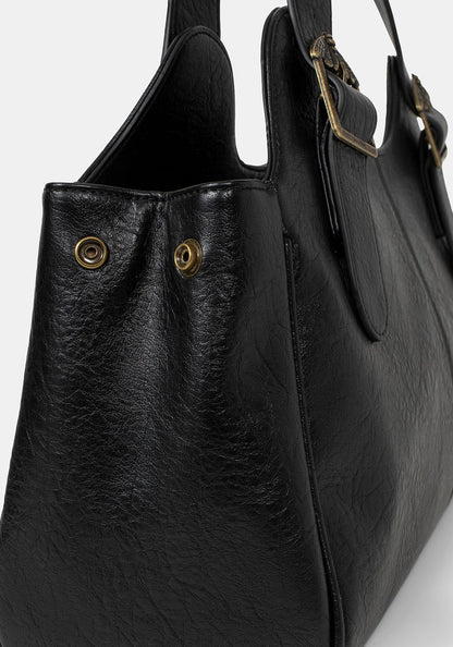 Rosamoth Buckle Shoulder Bag - Black
