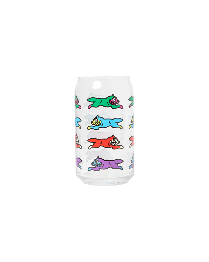 Running Dog Soda Can Glass