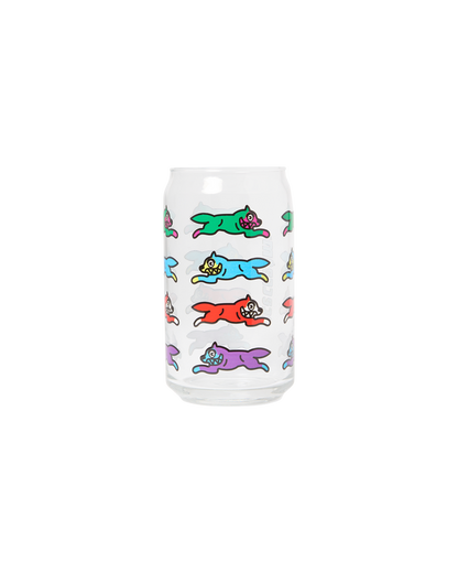 Running Dog Soda Can Glass